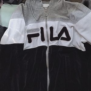 Fila velour zip hoodie